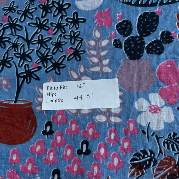 ❤️ Kate Spade Blue Garden Posy Smocked Midi Dress Casual Cotton N3 - Picture 6 of 10